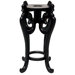 8.5" Fishbowl Stand in Distressed Antiqued Black Lacquer