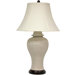 Carinated Vase Lamp in Distressed Ivory