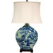 Landscape Moon Vase Lamp in Blue and White