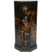 Hexagon Chest with 5 Drawers in Black Lacquer