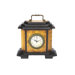 Square Pagoda Top Calligraphy Clock in Brown