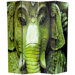 6 Feet Tall Double Sided Buddha and Ganesh Canvas Room Divider
