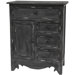 Distressed Matte Black Cabinet