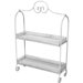 Rustic Two Tiered Scroll Rectangular Serving Tray