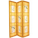 Herbal Scene Shoji Room Divider in Honey
