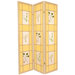 Herbal Scene Shoji Room Divider in Natural
