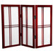 2 Feet Tall Desktop Double Cross Shoji Screen in Rosewood