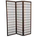 5 Feet Tall Window Pane Shoji Screen in Walnut