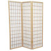 5 Feet Tall Window Pane Shoji Screen in Natural