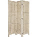 6 Feet Tall Bamboo Matchstick Woven Room Divider in Burnt White