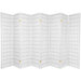 Window Pane Shoji 8 Panel Screen in White