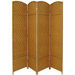 Diamond Weave 4 Panel Room Divider in Light Beige