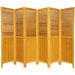 Beadboard 6 Panel Room Divider in Honey