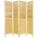 Beadboard 4 Panel Room Divider in Natural