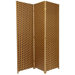 Woven Fiber 3 Panel Room Divider in Brown and Tan