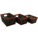 Hand Woven Rush Grass Shelf Basket (Set of 3)