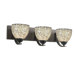 North Bay Three Light Bath Bar in Metallic Bronze