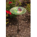 Bird Bath Stake Monarch Lilac in Glass