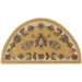 Shapes Gold/Ivory Border and Traditional Floral Rug