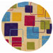 Vibrance Ivory Geometric Squares Rug