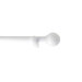 Wooden Ball Finial Rod Set in White