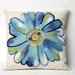 Daisy Square Indoor/Outdoor Pillow in Aqua