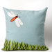 Dragonfly Square Indoor/Outdoor Pillow in Aqua