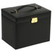Heritage Chelsea Large Jewelry Case with Side Panel Doors, Five Drawers and Travel Case in Black