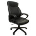Leather Back Bonded Office Chair with Curved and Padded Arms