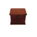 Antique Jewelry Box with Three Drawers in Distressed Antique Brown
