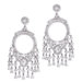 Lavish cubic zirconia diamonds Chandelier Earrings