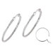 Inside and Outside 2" Large Prongs Set Hoop Earrings