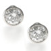 Bezel Set Cubic Zirconia Stud Earrings