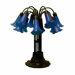 12-Way Lily Blue / Bronze Table Lamp