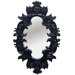 The Panther Framed Mirror in Glossy Black