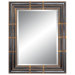 Parallel Reflections Wall Mirror in Dark Gold