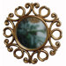 D'Ror Round Traditional Framed Mirror