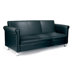 Dreisitzer-Sofa aus italienischem Leder in schwarz