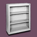 42" H Deep Three Shelf Bookcase