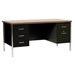 60" W Double Pedestal Executive Desk with File Drawer