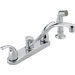 Two Handle Centerset Kitchen Faucet with Side Spray