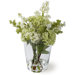 Glass Vase with Green and White Lilacs