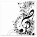 20" Musical Notes Canvas Art