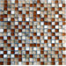Desertz Rangipo 5/8" x 5/8" Stone and Glass Blend Mosaic in Beige Multi
