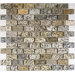 1" x 2" Tumbled Slate Mosaic in Gold Green