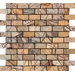 1" x 2" Tumbled Marble Mosaic in Rain Forest Brown