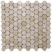 1" Polished Marble Hexagon Mosaic in Crema Marfil