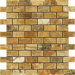 Scabos 1" x 2" Tumbled Travertine Mosaic in Multi