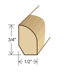 72" Solid Hardwood Unfinished Bamboo Natural Strand Reducer Overlap for 9/16, 5/8" Floors