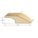78" Solid Hardwood Unfinished Walnut Overlap Reducer